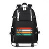 Eat Sleep Anime Repeat Anime printing Canvas Backpack