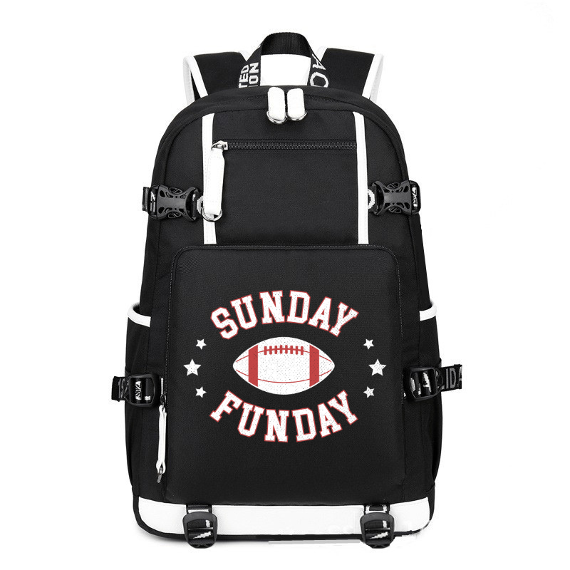 Sunday Football American Football Lover printing Canvas Backpack