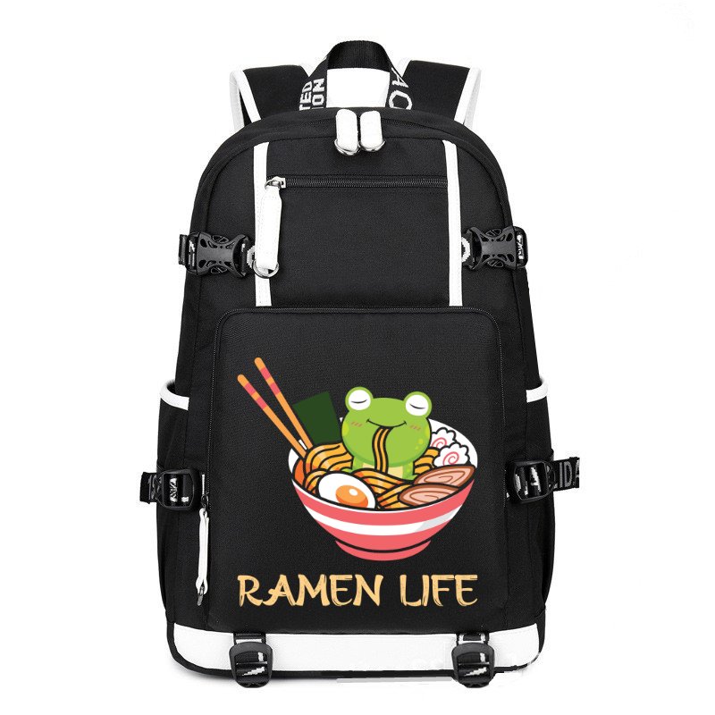 Japanese Classic Anime Ramen Life printing Canvas Backpack