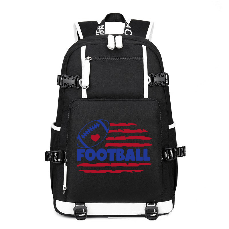American Football Design printing Canvas Backpack