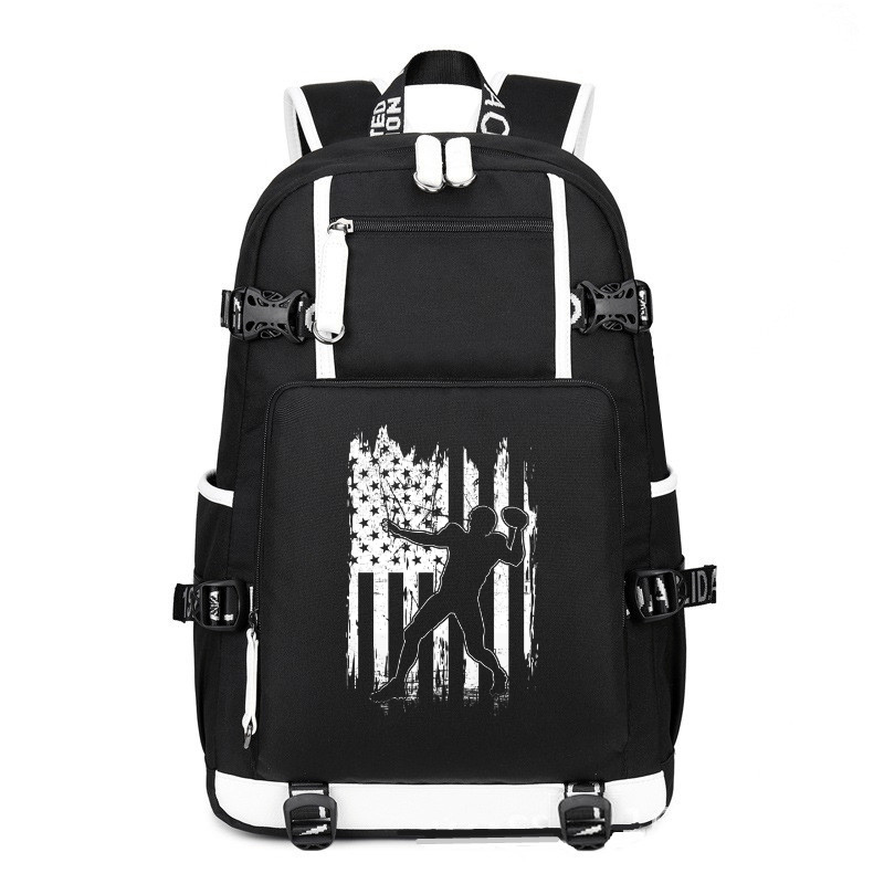 American Football Player usa flag printing Canvas Backpack