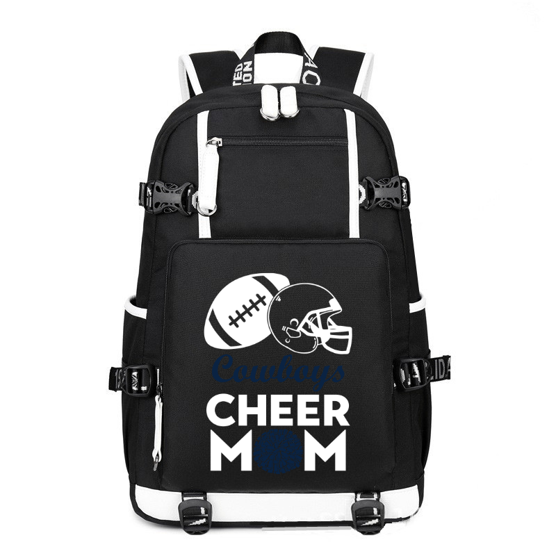 Cowboy Cheer Mom printing Canvas Backpack