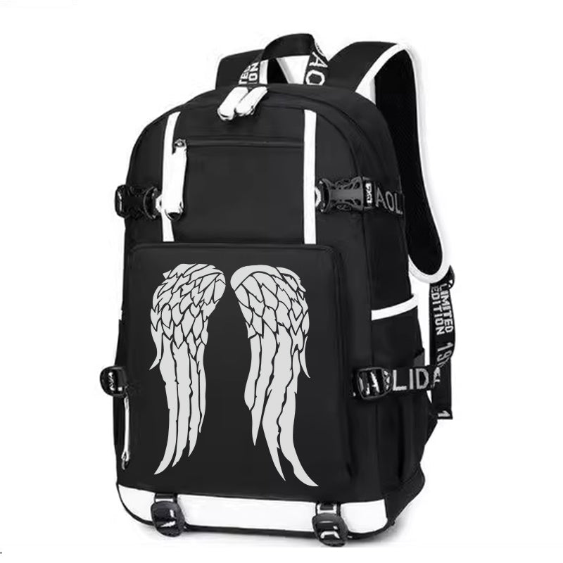 Walking Dead Wing Printing Canvas Backpack