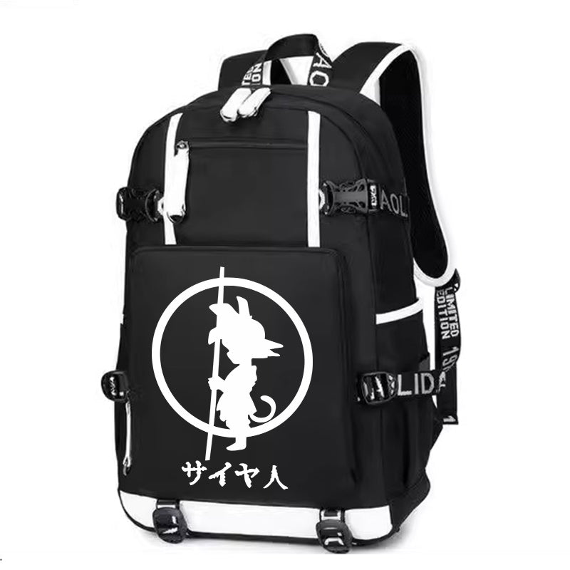 DBZ Saiyan Printing Canvas Backpack