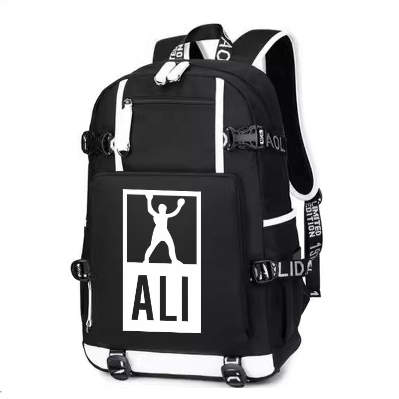 Ali Boxing Printing Canvas Backpack