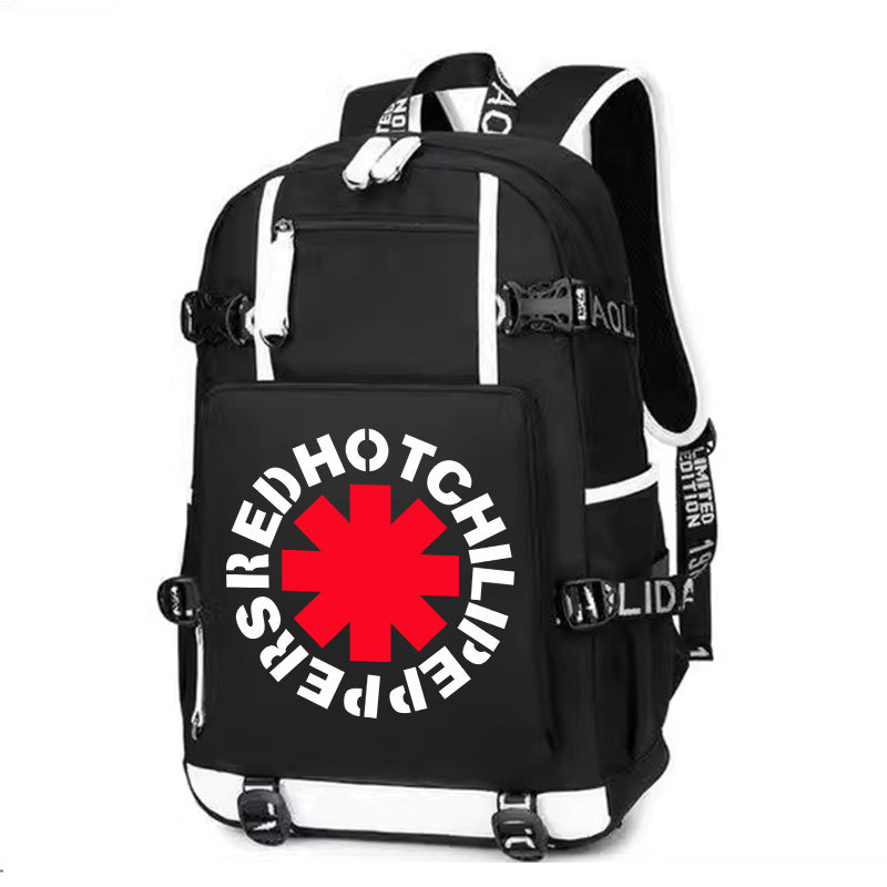 Red Hot Chili Pepper Printing Canvas Backpack