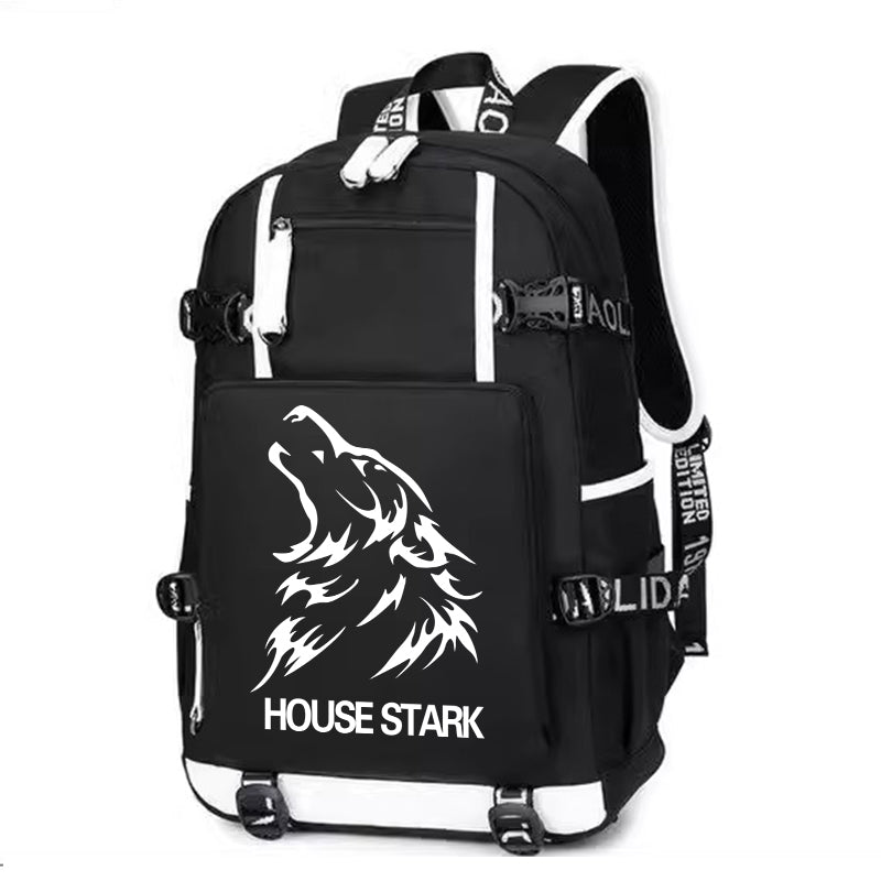 House Stark Printing Canvas Backpack