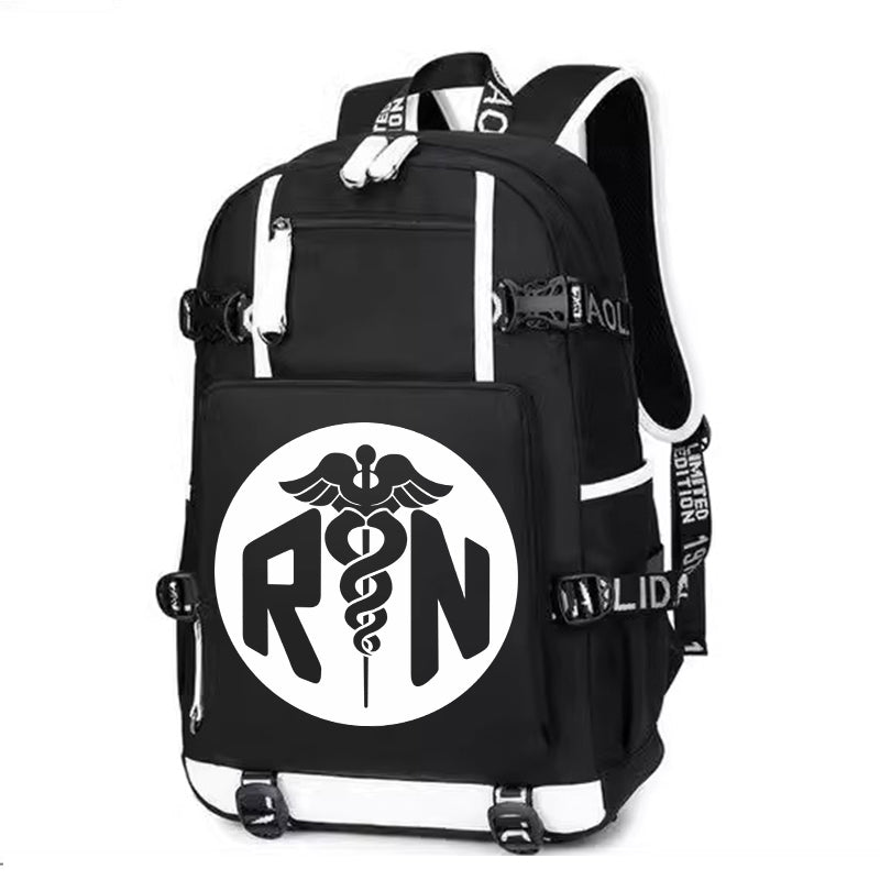 Register Nurse Printing Canvas Backpack