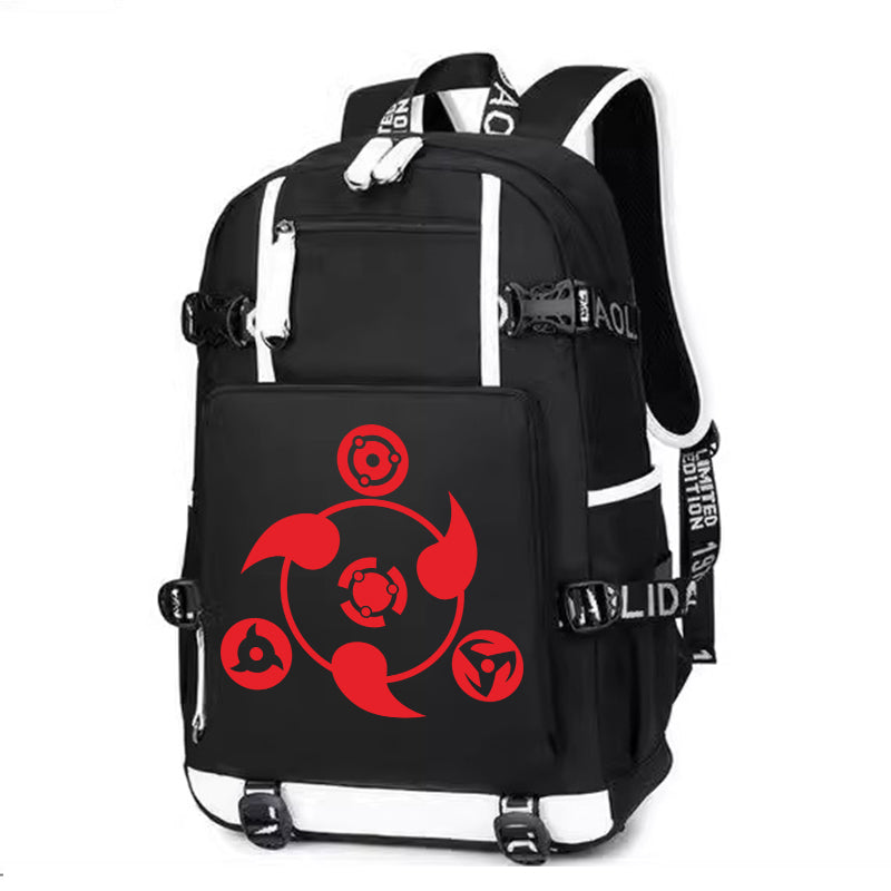 Naruto Sharingan Printing Canvas Backpack