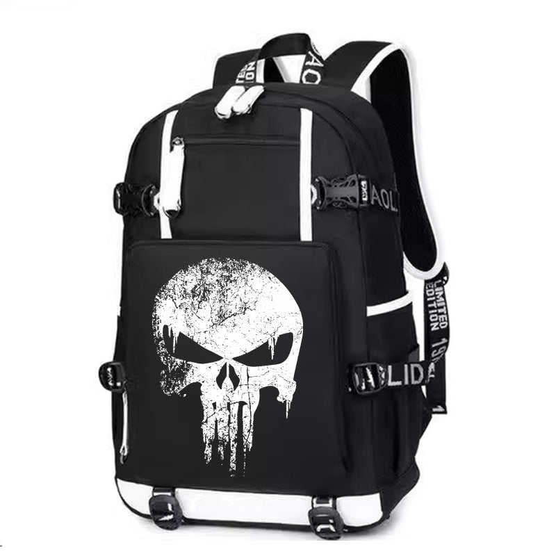The Punisher Printing Canvas Backpack