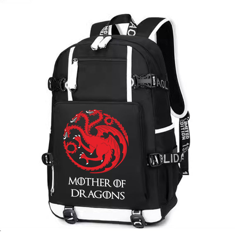 Mother Of Dragon Printing Canvas Backpack