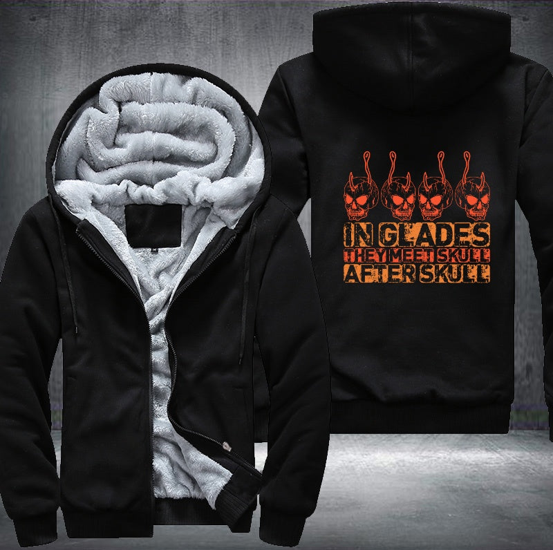 In glades they meet skull after skull Fleece Hoodies Jacket