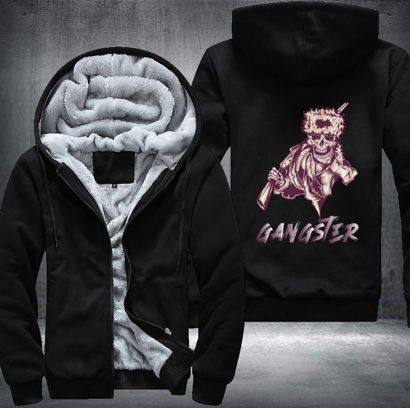 Skull Gangster Fleece Hoodies Jacket