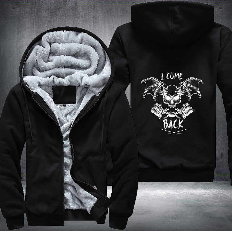 Skull I come back Fleece Hoodies Jacket