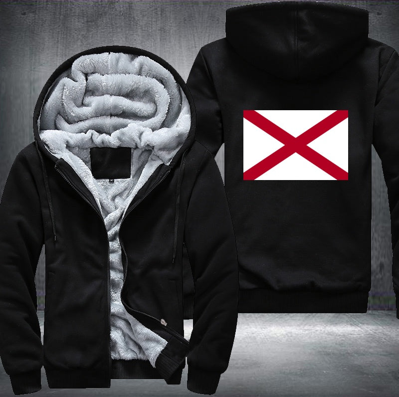 Flag of Alabama Fleece Hoodies Jacket