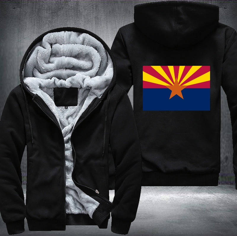 Flag of Arizona Fleece Hoodies Jacket