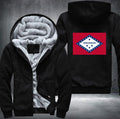 Flag of Arkansas Fleece Hoodies Jacket