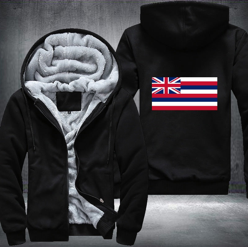 Flag of Hawaii Fleece Hoodies Jacket