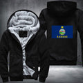 Flag of Kansas Fleece Hoodies Jacket