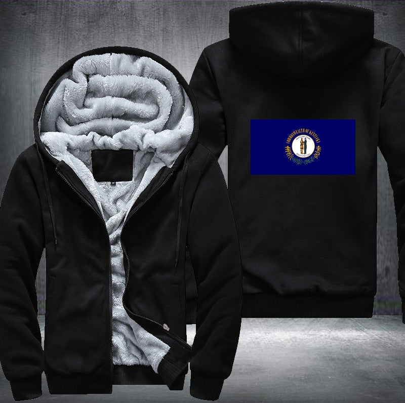 Flag of Kentucky Fleece Hoodies Jacket