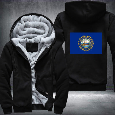 Flag of New Hampshire Fleece Hoodies Jacket