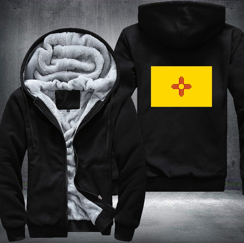 Flag of New Mexico Fleece Hoodies Jacket