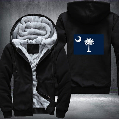 Flag of South Carolina Fleece Hoodies Jacket