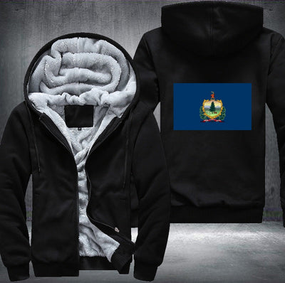 Flag of Vermont Fleece Hoodies Jacket