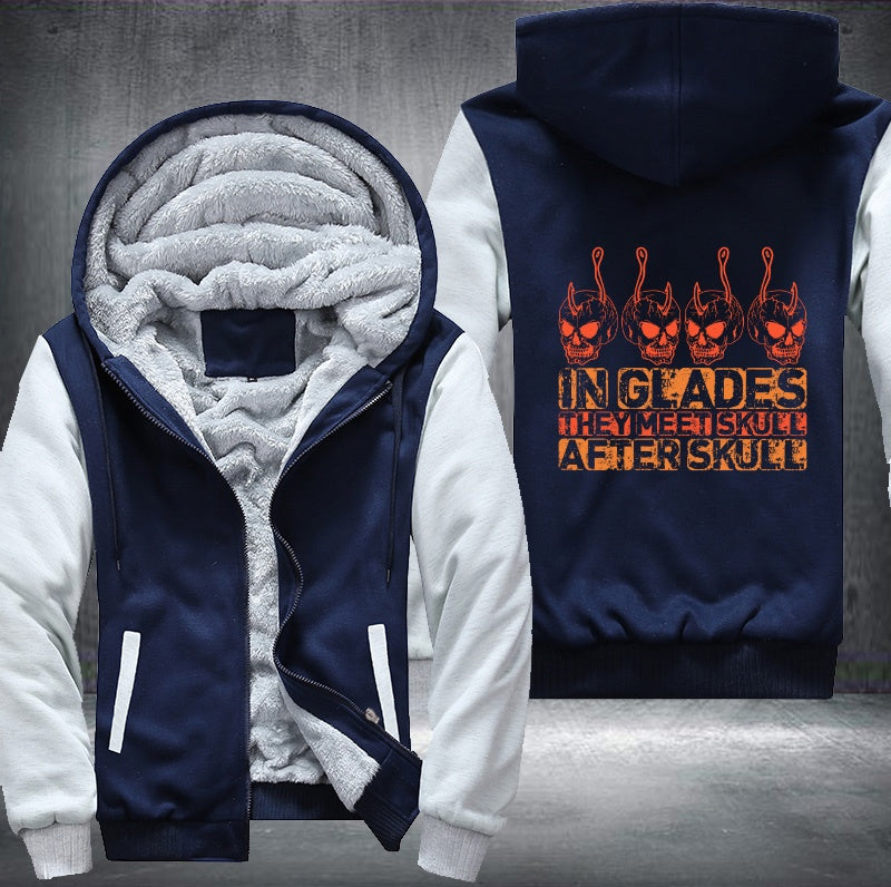 In glades they meet skull after skull Fleece Hoodies Jacket