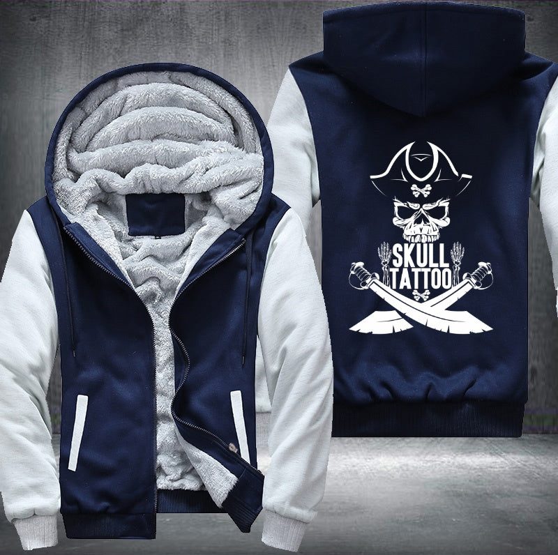 Skull Tattoo Fleece Hoodies Jacket