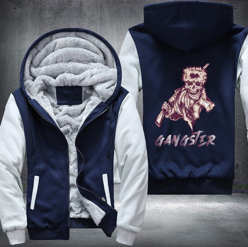 Skull Gangster Fleece Hoodies Jacket
