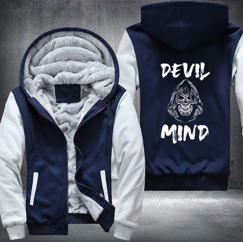 Skull Devil mind Fleece Hoodies Jacket