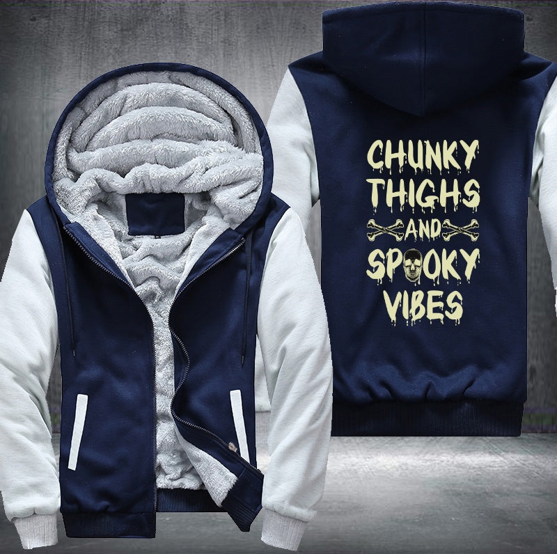 Chunky thighs and spooky vibes Fleece Hoodies Jacket
