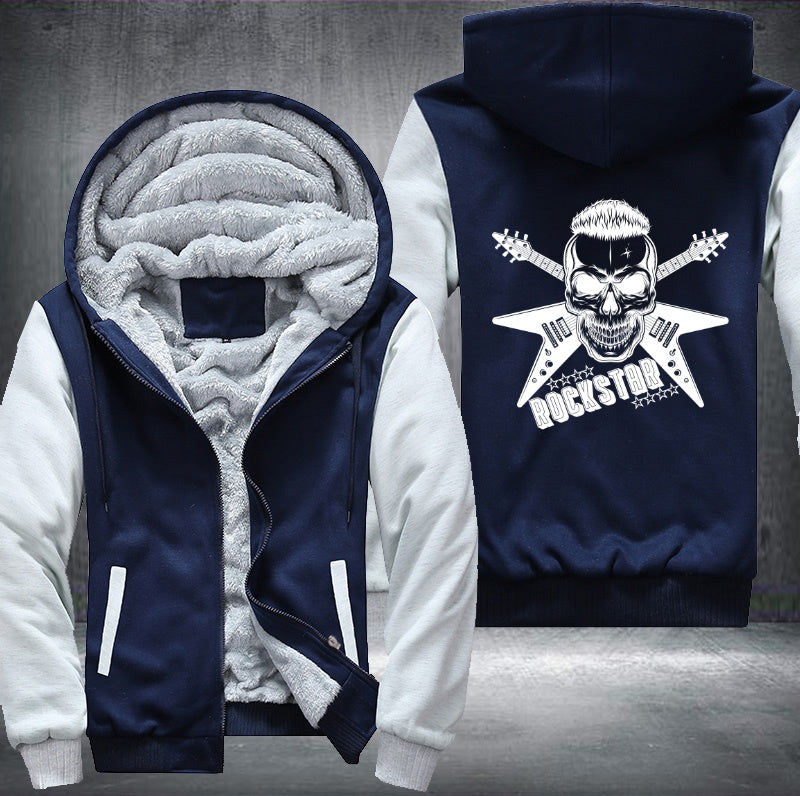 Skull Rockstart Fleece Hoodies Jacket