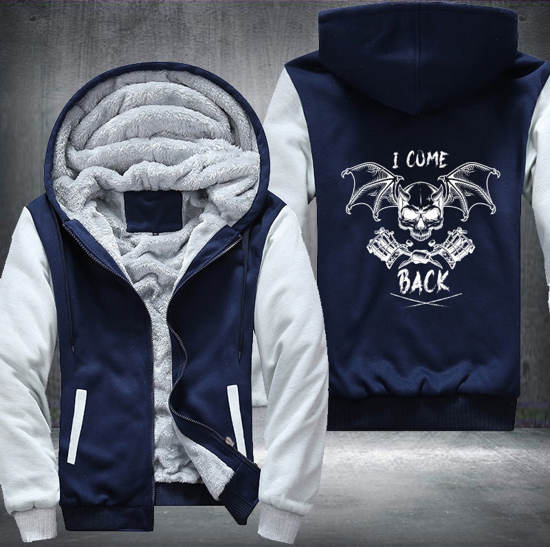 Skull I come back Fleece Hoodies Jacket