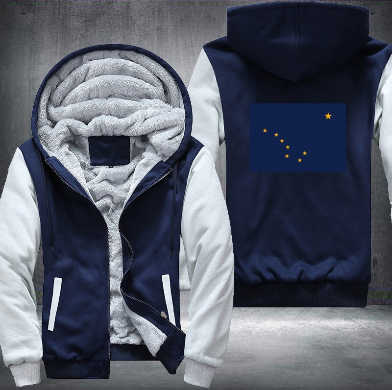 Flag of Alaska Fleece Hoodies Jacket