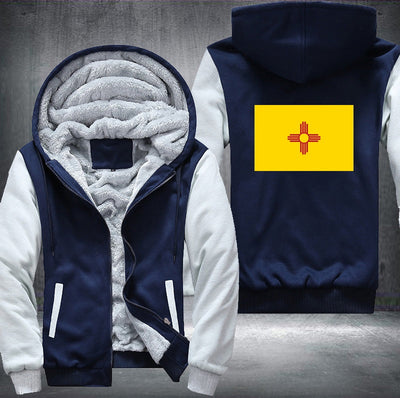 Flag of New Mexico Fleece Hoodies Jacket