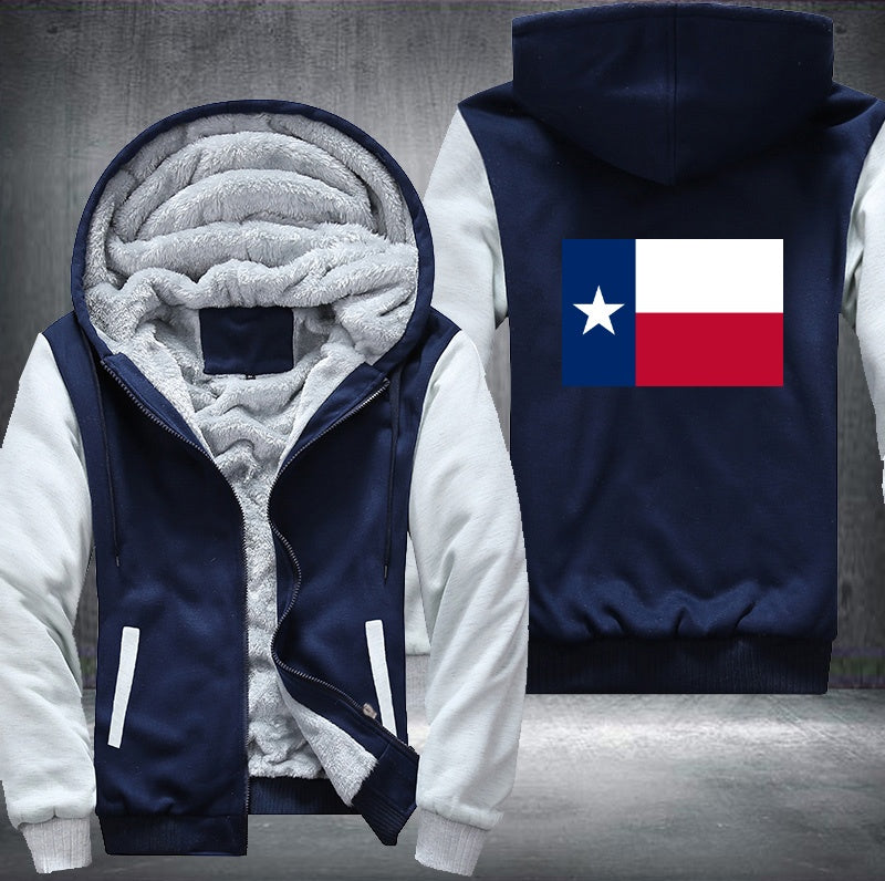 Flag of Texas Fleece Hoodies Jacket