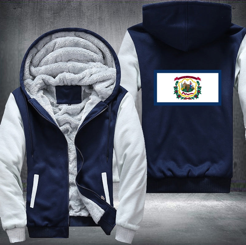 Flag of West Virginia Fleece Hoodies Jacket