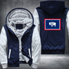 Flag of Wyoming Fleece Hoodies Jacket