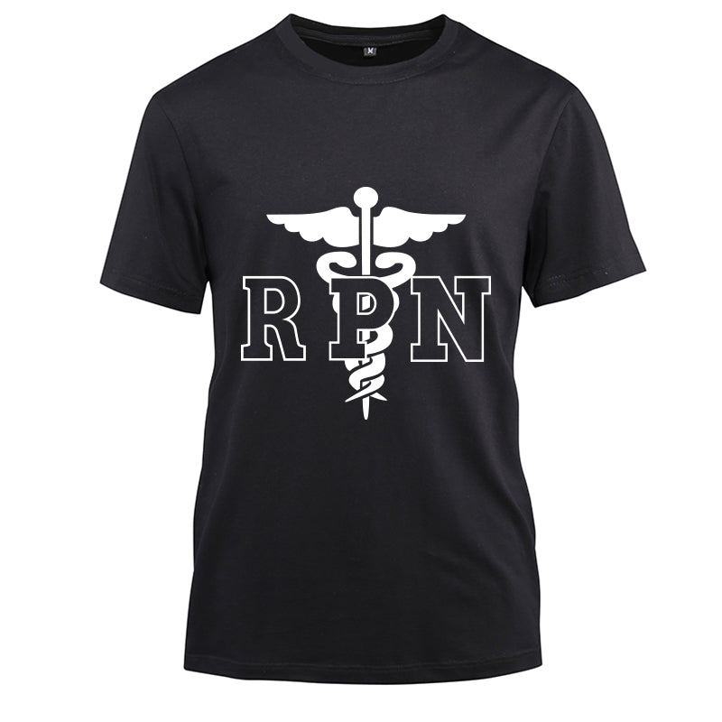 RPN- Nurse Cotton Black Short Sleeve T-Shirt