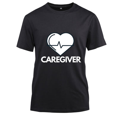 Caregiver Cotton Black Short Sleeve T-Shirt