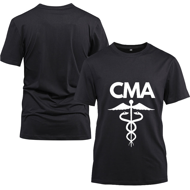 CMA Cotton Black Short Sleeve T-Shirt