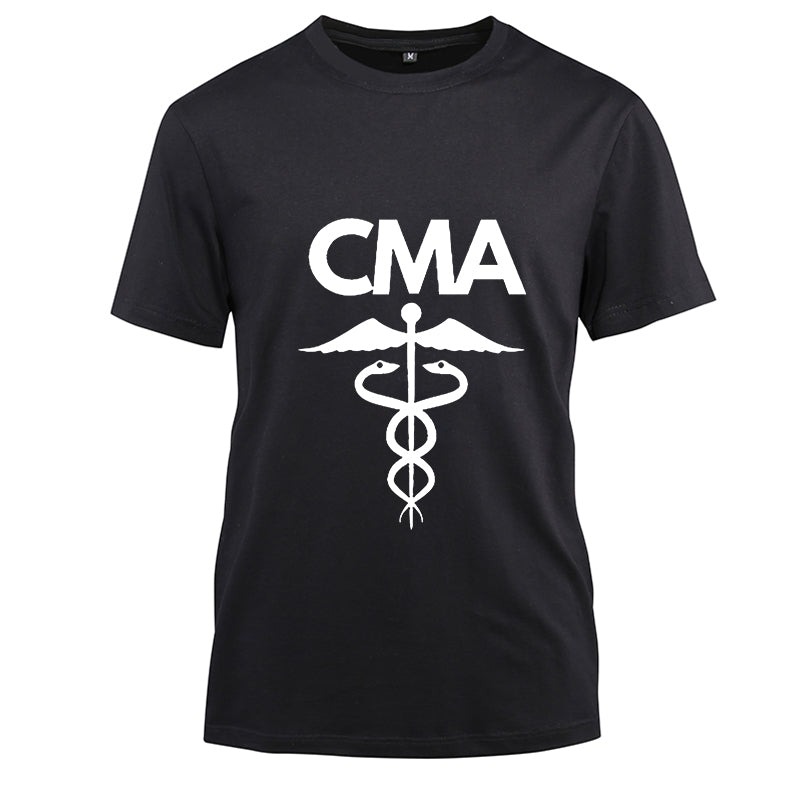 CMA Cotton Black Short Sleeve T-Shirt