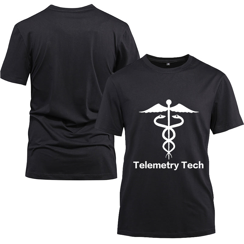 Telemetry Tech Cotton Black Short Sleeve T-Shirt