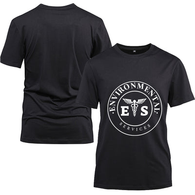 Environmental services Cotton Black Short Sleeve T-Shirt