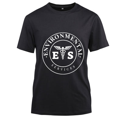 Environmental services Cotton Black Short Sleeve T-Shirt