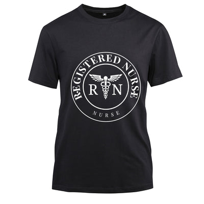 Nurse - Registered Nurse Cotton Black Short Sleeve T-Shirt