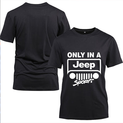 Only in a Jeep Cotton Black Short Sleeve T-Shirt