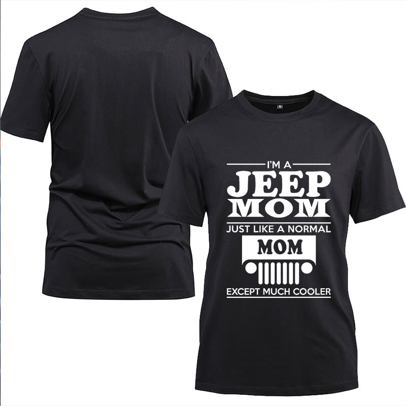 I'm a Jeep Mom Cotton Black Short Sleeve T-Shirt